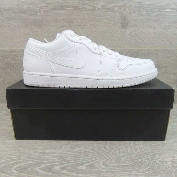 Air Jordan 1 Low Triple White Sneakers Men's Size 11 NEW - Picture 2 of 15